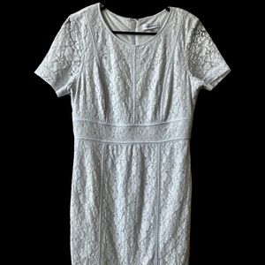 Calvin Klein white lace dress, size 8
